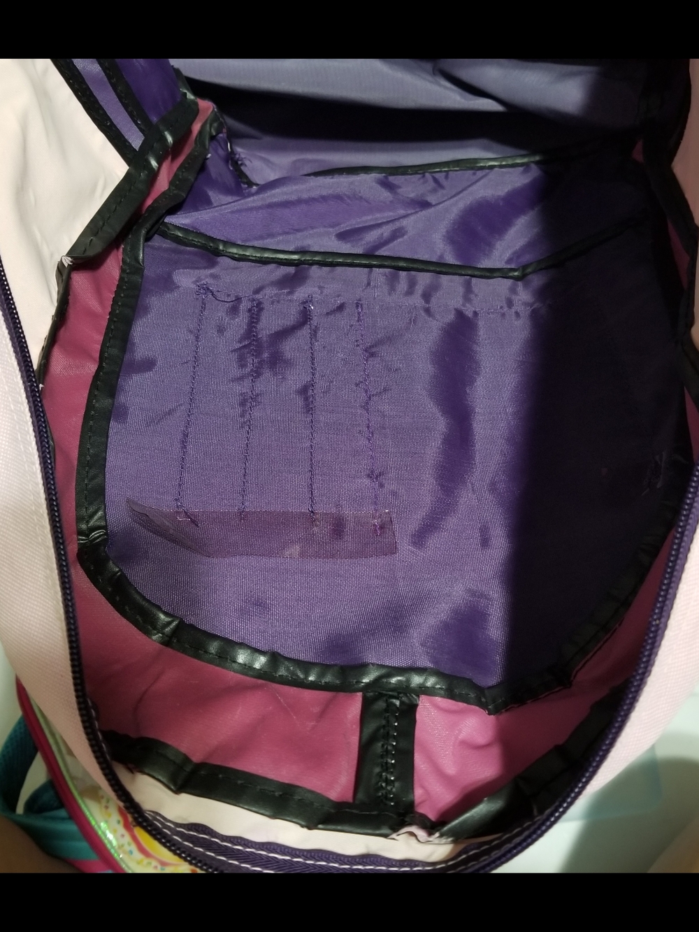 Vintage Kids' One Size Disney Magenta And Purple Winnie the Pooh School Backpack - Picture 7 of 14